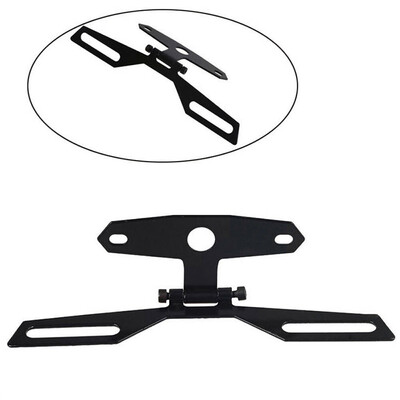 

Motorcycle Adjustable Folding License Plate Holder Tail Rear LightMount Bracket