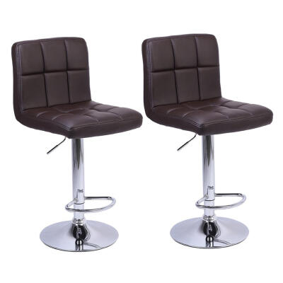 

2pcs Modern Bar Backrest Chairs Office Cafe Furniture Kit Rotation Stool