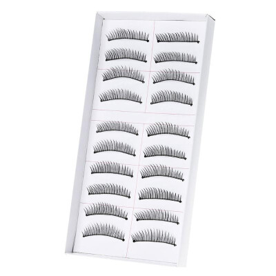 

10 Pairs Long False Eyelashes Makeup Natural Fake Black Eye Lashes