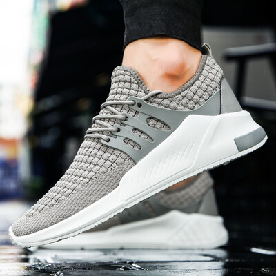 

Leisure sports flying woven mens shoes large size shoes breathable casual shoes student running shoes mens travel shoes spr