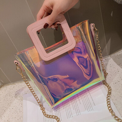 

Summer jelly women2019 new style Korean style high-capacity transparent all-in-one bag