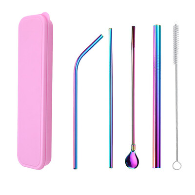 

Toponeto Long Stainless Steel Metal Drinking Straws With Cleaning Brushes Set Recycle