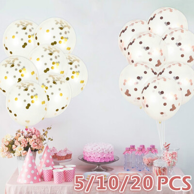 

51020pcs 12inch Confetti Balloons Clear Latex Balloon