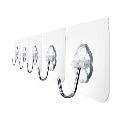 

Meng Ting Hook Sticky Hook Strong No Trace Paste Transparent 5 Pack 1559