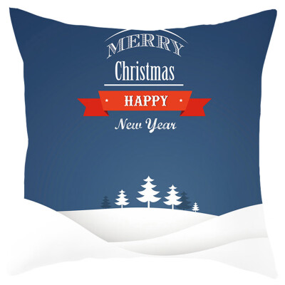 

Tailored Merry Christmas Short Plush Pillowcase Sofa Pad Set Home Decoration 18x18 Inch