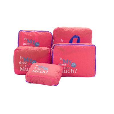 

Toponeto Five Pieces Set Luggage Suitcase Storage Bags Packing Travel Cubes