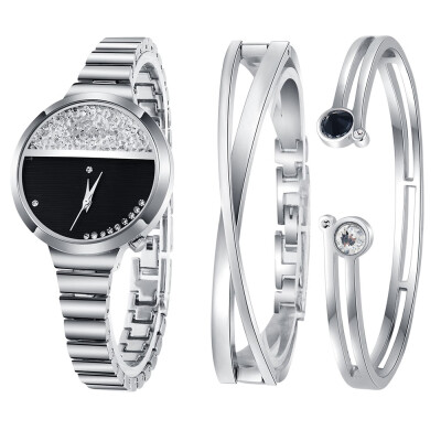 

RM Women Stainless Steel Bracelet Band Analog Quartz Round Wrist Watch Watches