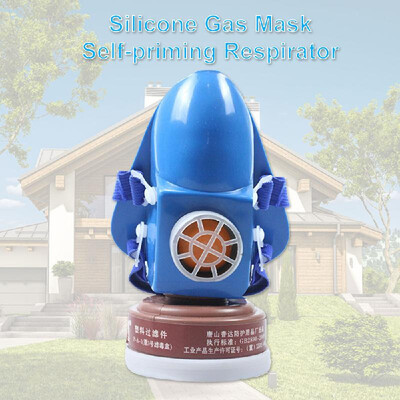 

Silicone Gas Mask Self-priming Respirator Activated Carbon Filter Prevent Harmful Gas Chemical Masks Industrial Paint Spraying Agr