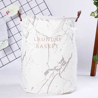 

Gobestart Cotton Linen Waterproof PE Coating Storage Basket Sundries Storage Box