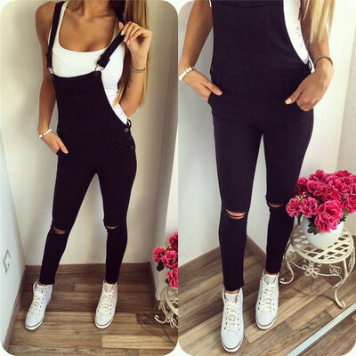 

SUNSIOM Women Girl Slim Denim Jeans Pants Overalls Straps Jumpsuit Rompers Trousers