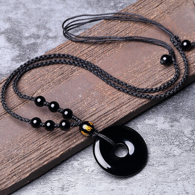 

Obsidian Pendant Pendant Mens Necklace Jewelry