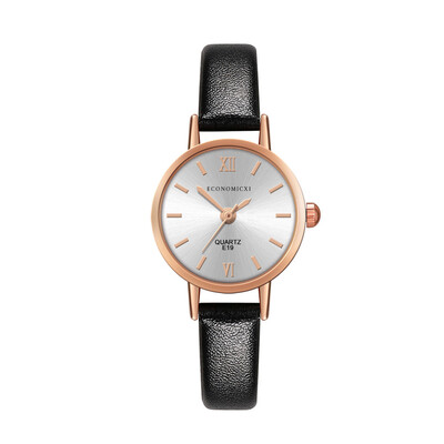 

New Product Women Watches Rose Border Dial Ladies Fashion Quartz Wristwatch Featured Leather Strap Clock Relojes Para Mujer