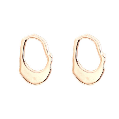 

Alloy Stud Earrings Golden 40x25mm