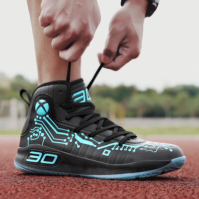 

Mens high to help large size basketball shoes shock absorption non-slip wear-resistant boots casual outdoor sports shoes