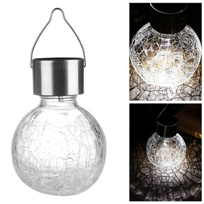 

Gobestart 2 Colour Changing Solar Crackle Globes LED Garden Lights Yellow White