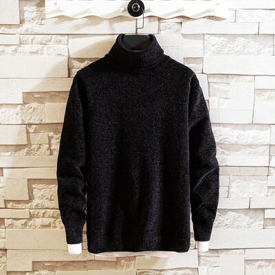 

Toponeto New Style For Men In Autumn And Winter High Collar Pure Color Knitted Sweater