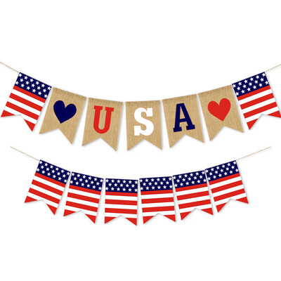 

Toponeto USA Independence Day Banner Festival Layout Outdoor Interior Ceiling Decoration