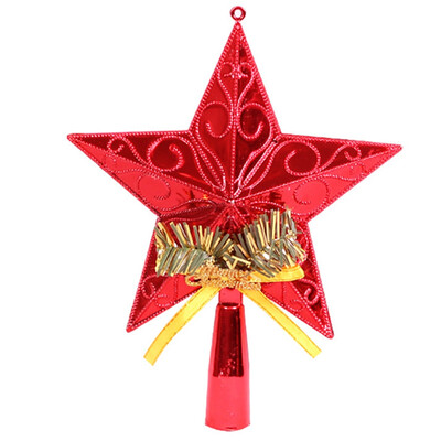 

New Elegant Christmas Tree Toppers Pentagram Decoration Home Party Star Ornament