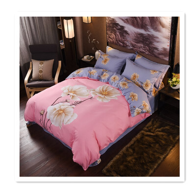 

New pink four-piece bed linen simple fashion