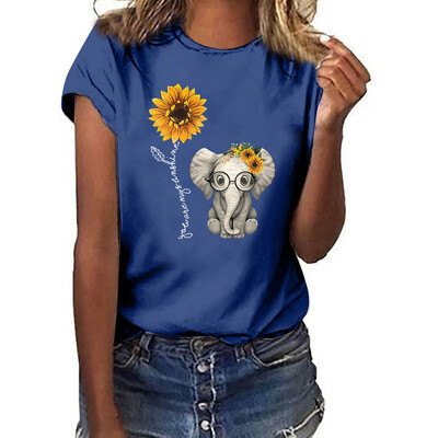 

Starmoon Women Girls Plus Size Lips Print Short Sleeved T-shirt Blouse Tops