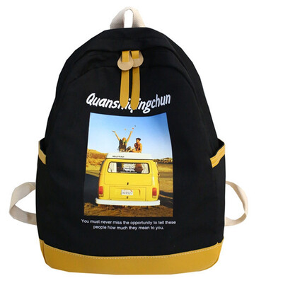 

Ins schoolbag female Korean version of high school students Chaobai campus simple backpack ancient feeling girl shoulder bag