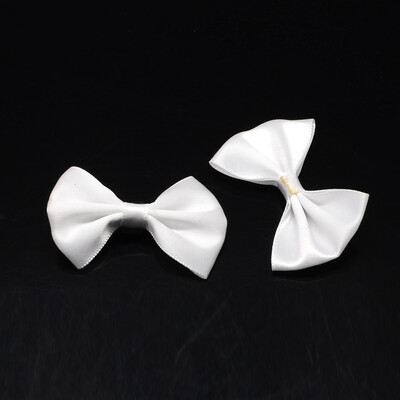 

Handmade Woven Costume Accessories Ribbon Bowknot White 33x52x8mm about 200pcsbag