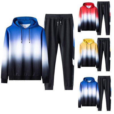 

Toponeto Men Casual Slim Fit Zipper Sweatshirt Tracksuit Sport Hoodies Suits&Sets