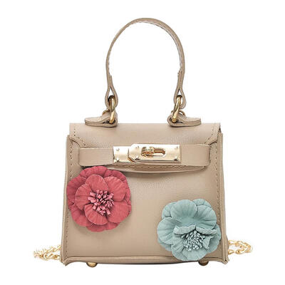 

Women Mini Flower PU Chain Handbags Teenager Girls Crossbody Shoulder Bags