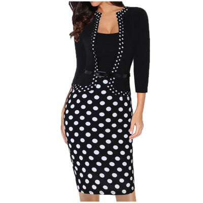 

Tailored Elegant Women Business Office Work Formal Party Belt Bodycon Sheath Pencil Dress