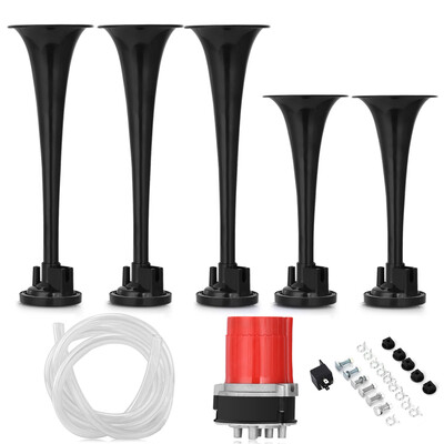 

12V 5 Trumpet Dixie Air Horn with Loud 125dB Sound Pressure for Car Bus Boat Truck
