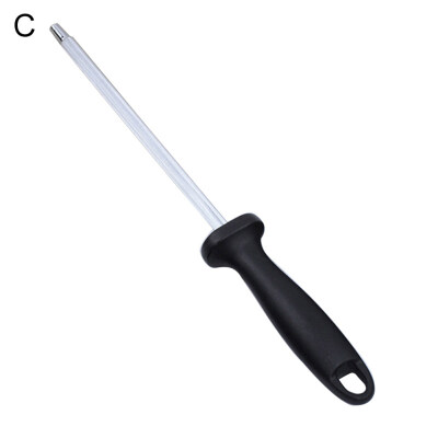 

Kitchen Chefs Knife Sharpener Steel Rod Handle Grinder Whetstone Sharpening Tool