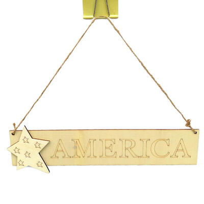 

Wooden Hanging Board Wall Independence Day Decor DIY Crafts Crafts Ornament
