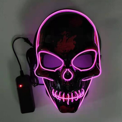 

Skull Mask Halloween Party Masque Masquerade Masks Neon Maske Light Glow In The Dark Mascara Horror Maska Glowing Masker Purge