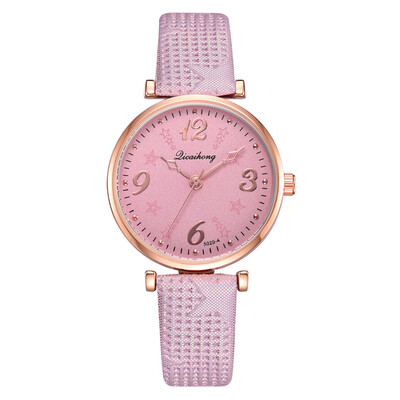 

Simple Women Watches Rose Gold Dial Ladies Analog Quartz Wristwatch Business Leather Strap Clock Dress Gift Zegarki Damskie50