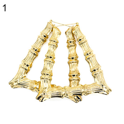 

Fashion Women Bamboo Joints Triangle Heart Earrings Party Statement Jewelry Gift