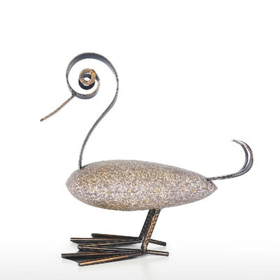 

Duck Ornament Animal Charm Figurine Lifelike Duck Statue Home Office Decor