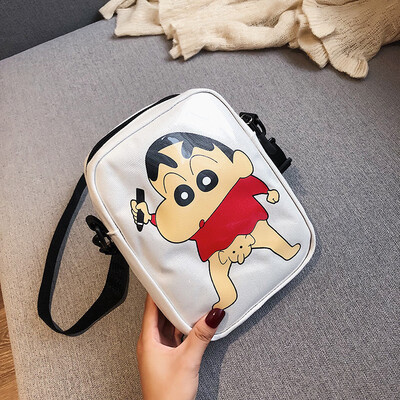 

2019 new cartoon cute crayons small new canvas bag fashion simple wild casual girl shoulder Messenger bag