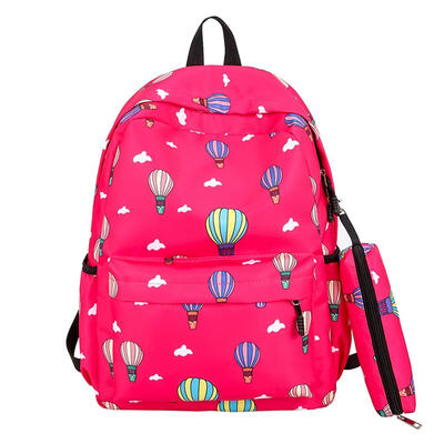 

Travel Balloon Print Backpack Women Large Capacity Nylon Casual Knapsack