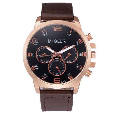 

Gobestart MIGEER High-End Fashion Mens Stainless Steel Watch Analog Alloy Quartz Watch