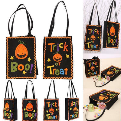 

Hot Sale Halloween Pumpkin Canvas Bags Beam Port Drawstring Sack Party Candy Gift Bags