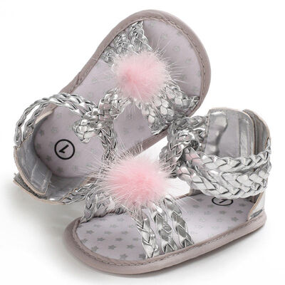 

Summer Newborn Baby Girl Toddler Soft Crib Shoes Sandals Anti-slip Prewalker