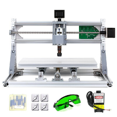 

CNC3018 DIY CNC Router Kit 2-in-1 Mini Laser Engraving Machine GRBL Control 3 Axis for PCB PVC Plastic Acrylic Wood Carving Millin