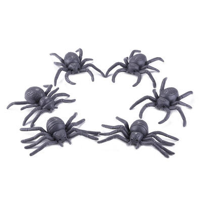 

6pcs Kids Simulation Spider Jokes Toys PVC Artificial Insect Animal Model