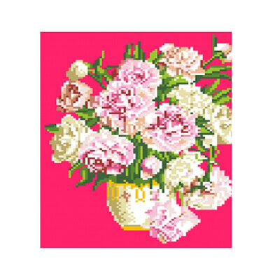 

5D Round Drill Peony Modern Home Decoration Diy Diamond Painting Peony Floral Needlework Diamond Embroidery Painting