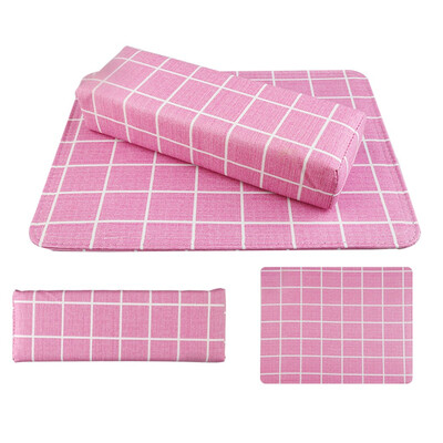 

Gobestart Macaron Checked And Striped Hand Cushion Table With Square Nail Cushion