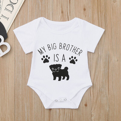 

Toddler Kids Baby Girls Boys Letter Print Romper Bodysuit Clothes Summer