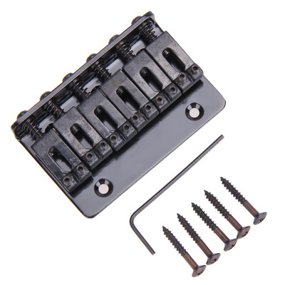

6 Saddle Hardtail Bridge Top Load 65mm Electric Guitar Bridge with 5 Screws