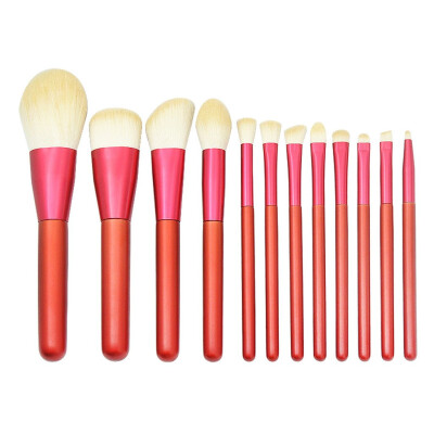 

〖Follure〗12 Pcs Plum Heart Color Beige Small Grape Powder Paint Makeup Brush Set