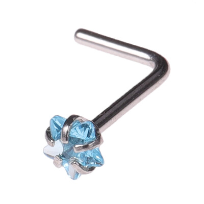 

20G 8-36Pcs Stainless Steel  Screw Bone Shaped Nose Ring CZ Nose Stud Retainer Labret Nose Piercing Jewelry