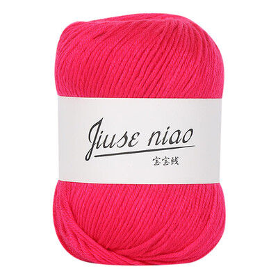

Toponeto 1PC 50g Chunky Colorful Hand Knitting Baby Milk Cotton Crochet Knitwear Wool A
